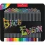Színes ceruza készlet, háromszögletű, fémdobozban, FABER-CASTELL "Black Edition", 100 különböző szín