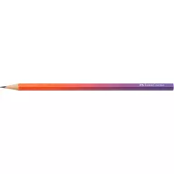   Grafitceruza, B, háromszögletű, FABER-CASTELL "Flow", piros-lila