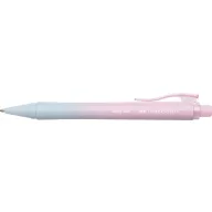   Golyóstoll, 0,34 mm, nyomógombos, rózsa-égkék tolltest, FABER-CASTELL "Daily Ball Flow", kék
