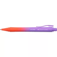   Golyóstoll, 0,34 mm, nyomógombos, piros-lila tolltest, FABER-CASTELL "Daily Ball Flow", kék