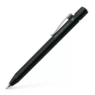   Golyóstoll, 0,35 mm, nyomógombos, metál fekete tolltest, FABER-CASTELL "Grip-2011", kék