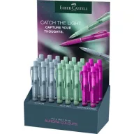   Golyóstoll display, 0,34 mm, nyomógombos, FABER-CASTELL "Poly Ball View Aurora", vegyes színek
