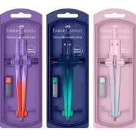   Körző készlet, precíziós, FABER-CASTELL "Stream Flow", vegyes színek