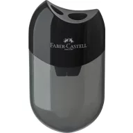 Hegyező, kétlyukú, tartályos, FABER-CASTELL, fekete
