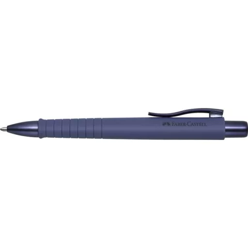 Golyóstoll, 0,7 mm, nyomógombos tolltest, kék alkonyat tolltest, FABER-CASTELL "Poly Ball Urban", kék