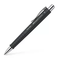   Golyóstoll, 0,7 mm, nyomógombos, feketek tolltest, FABER-CASTELL "Poly Ball", kék