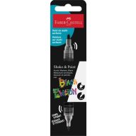   Dekormarker, 1,0/3,0 mm, kétvégű, akril, FABER-CASTELL "Shake&Paint", fekete