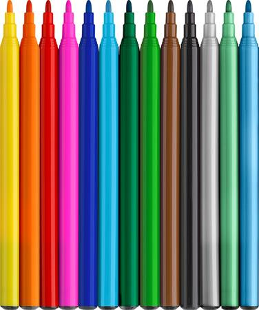 Filctoll készlet, FABER-CASTELL "Dinoszaurusz" 10 különböző szín + 3 metál