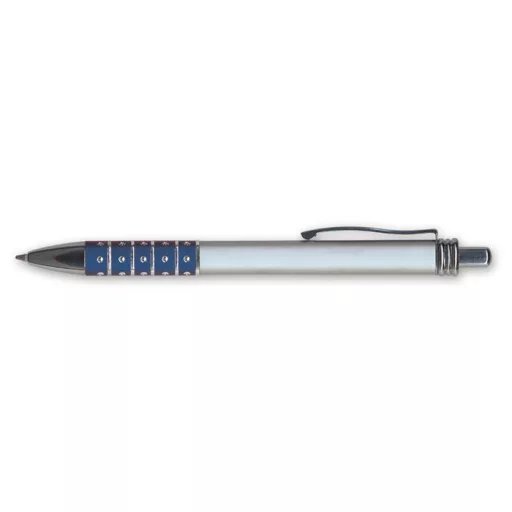 Golyóstoll, 0,6 mm, nyomógombos, vegyes színű fogórész, GRANIT "D550", kék