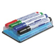   Táblamarker készlet, 2-3 mm, kúpos, mágneses tolltartóval, GRANIT "M460", 4 különböző szín