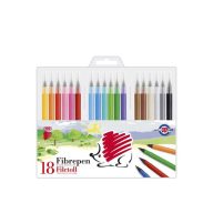   Filctoll készlet, 1 mm, ICO "Süni 300", 18 különböző szín