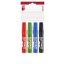 Flipchart marker készlet, 1-4 mm, vágott, ICO "Artip 12", 4 különböző szín