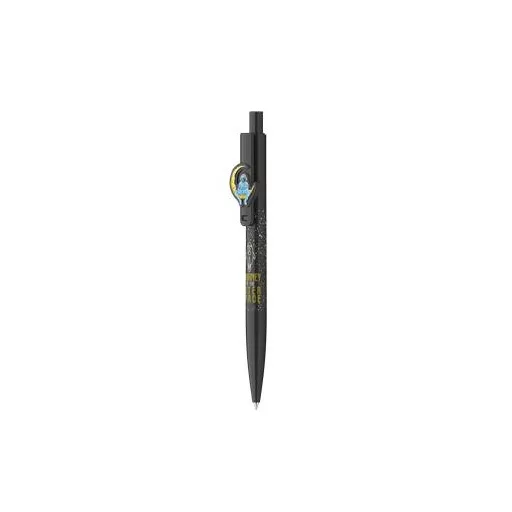 Golyóstoll, 0,8 mm, nyomógombos, ICO "Astronaut", fekete-fekete