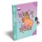 Emlékkönyv, lakattal, A5, keményfedeles, LIZZYSULI "Lollipop Capybara", zöld-lila