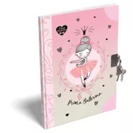   Emlékkönyv, lakattal, A5, keményfedeles, LIZZYSULI, "Tiny Dancer, Lovely Ballerina"
