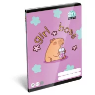   Füzet, tűzött, A5, kockás, 32 lap LIZZYSULI, "Lollipop Capybara", "27-32"