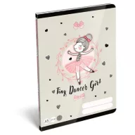   Füzet, tűzött, A5, kockás, 32 lap LIZZYSULI, "Tiny Dancer, Lovely Ballerina", "27-32"