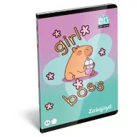   Füzet, tűzött, A5, lecke, 40 lap, LIZZYSULI, "Lollipop Capybara"
