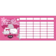   Órarend, tolltartóhoz, kétoldalas, LIZZYSULI, "Kit tok Stars Purrfect"
