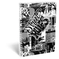  Spirálfüzet, A4, kockás, 70 lap, LIZZYSULI, "Street Rules"