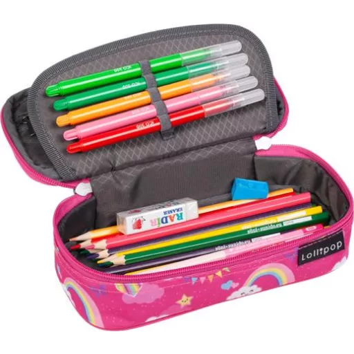 Tolltartó, cipzáras, LIZZYSULI, "Komfort", "Lollipop Rainbow"