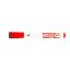 Tábla- és flipchart marker, 1-3 mm, multifunkciós, ICO "Markeraser" piros