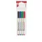 Tábla- és flipchart marker készlet, 1-1,5 mm, kúpos, ICO "Slim M", 4 különböző szín