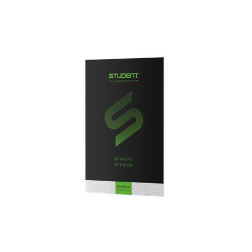 Füzet, tűzött, A4, kockás, 32 lap, ICO "Student Premium", "87-32", fekete