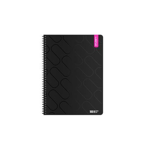 Spirálfüzet, A4, négyzethálós, 100 lap, ICO "Student Premium", vegyes színek