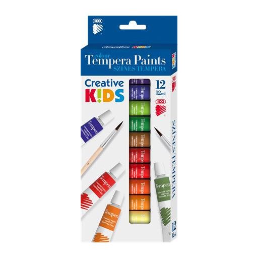 Tempera készlet, 12 darabos, ICO "Creative Kids"