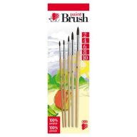   Ecsetkészlet, no. 2-4-6-8-10, fa, ICO "Süni", natúr