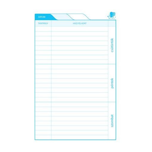 Füzet, tűzött, A5, lecke, 32 lap, ICO "Süni", vitorlás