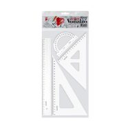 Vonalzókészlet, műanyag, 4 darabos, ICO "Süni"