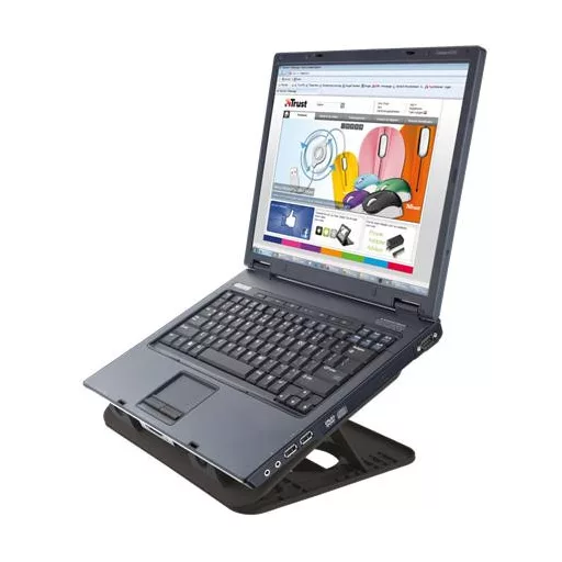 Notebook állvány, ventilátorral, USB, TRUST "Cyclone"