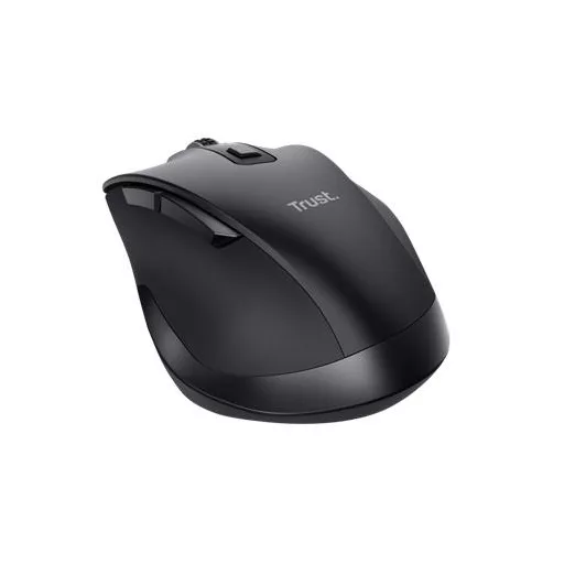 Egér, vezeték nélküli, optikai, TRUST "Fyda", fekete