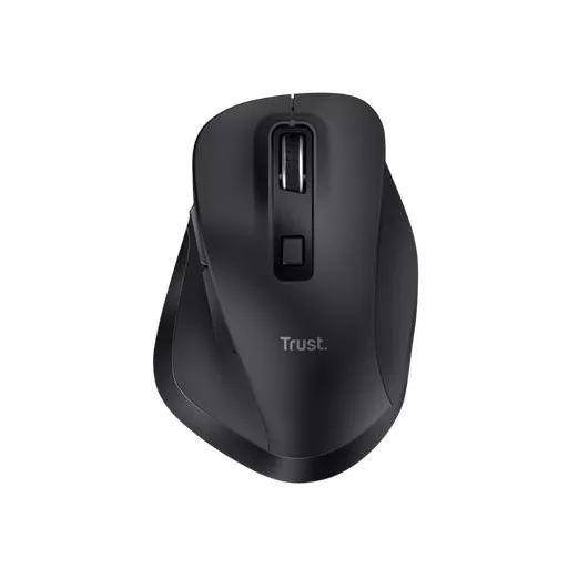 Egér, vezeték nélküli, optikai, TRUST "Fyda", fekete