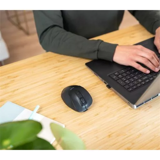 Egér, vezeték nélküli, optikai, TRUST "Fyda", fekete