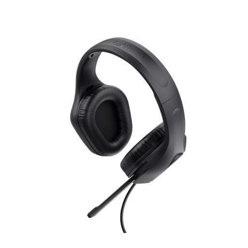 Fejhallgató, mikrofonnal, gaming, TRUST "GXT415 Zirox", fekete