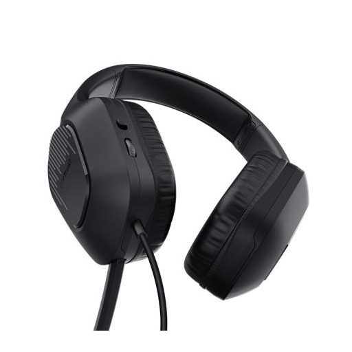 Fejhallgató, mikrofonnal, gaming, TRUST "GXT415 Zirox", fekete