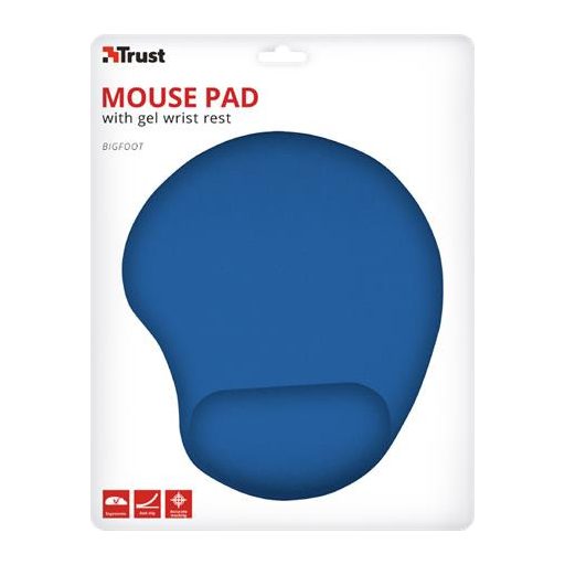 Egéralátét csuklótámasszal, gél töltésű, TRUST "Bigfoot", kék
