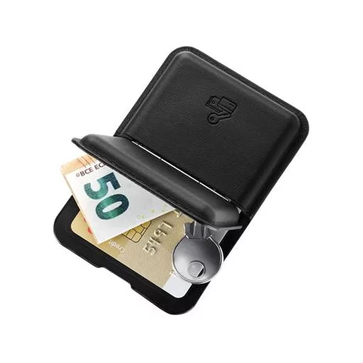 Multifunkcionális kártyatartó, 4 db-os, telefontartó, TROIKA "MagSafe", fekete