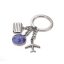 Kulcstartó, 3 charm dísszel, TROIKA "Világutazó"