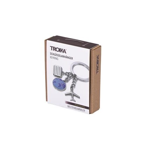 Kulcstartó, 3 charm dísszel, TROIKA "Világutazó"