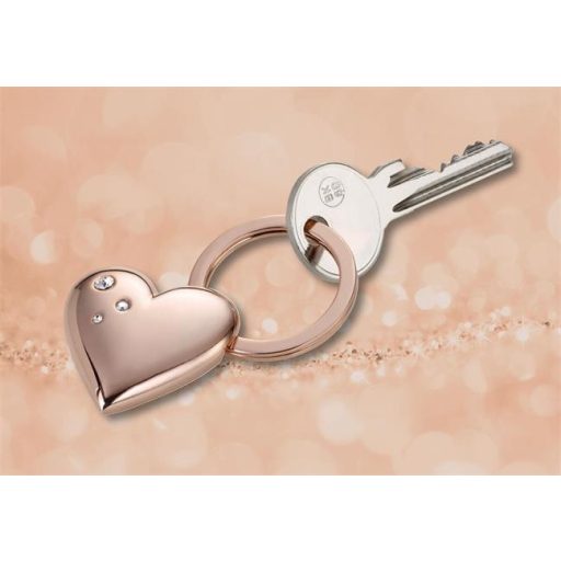 Kulcstartó, SWAROVSKI® kristályokkal, TROIKA, "Girls Best Friend Rosy" Shiny