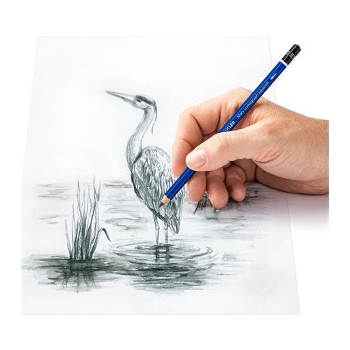 Grafitceruza készlet, akvarell, ecsettel, hatszögletű, STAEDTLER "Mars Lumograph Aquarell 100A", 3 különböző keménység