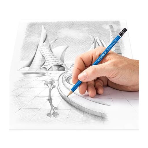 Grafitceruza készlet, fém doboz, hatszögletű, STAEDTLER "Mars® Lumograph® 100", 24 különböző keménység