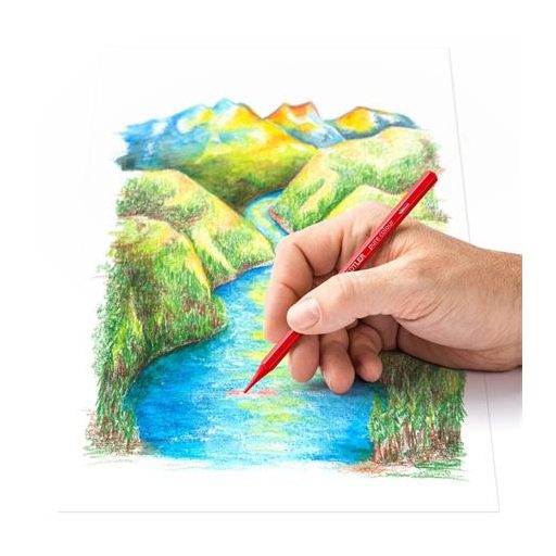 Akvarell ceruza készlet, hatszögletű, fémdobozos, STAEDTLER® "146 10G", 12 különböző szín