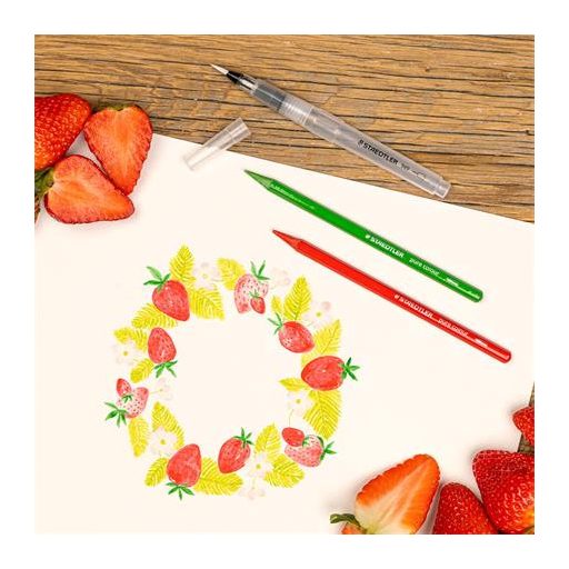 Akvarell ceruza készlet, hatszögletű, fémdobozos, STAEDTLER® "146 10G", 12 különböző szín