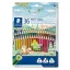Színes ceruza készlet, háromszögletű, STAEDTLER "Noris Colour 187", 36 különböző szín