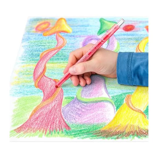 Zsírkréta, csavarós, STAEDTLER "Noris 221", 12 különböző szín